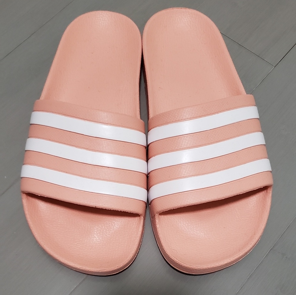 Adidas pink slides - brand new!